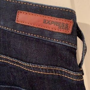 Express Barely Bootcut dark rinse jeans